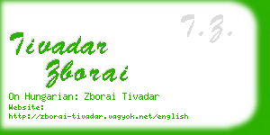 tivadar zborai business card
